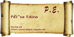Páva Edina névjegykártya